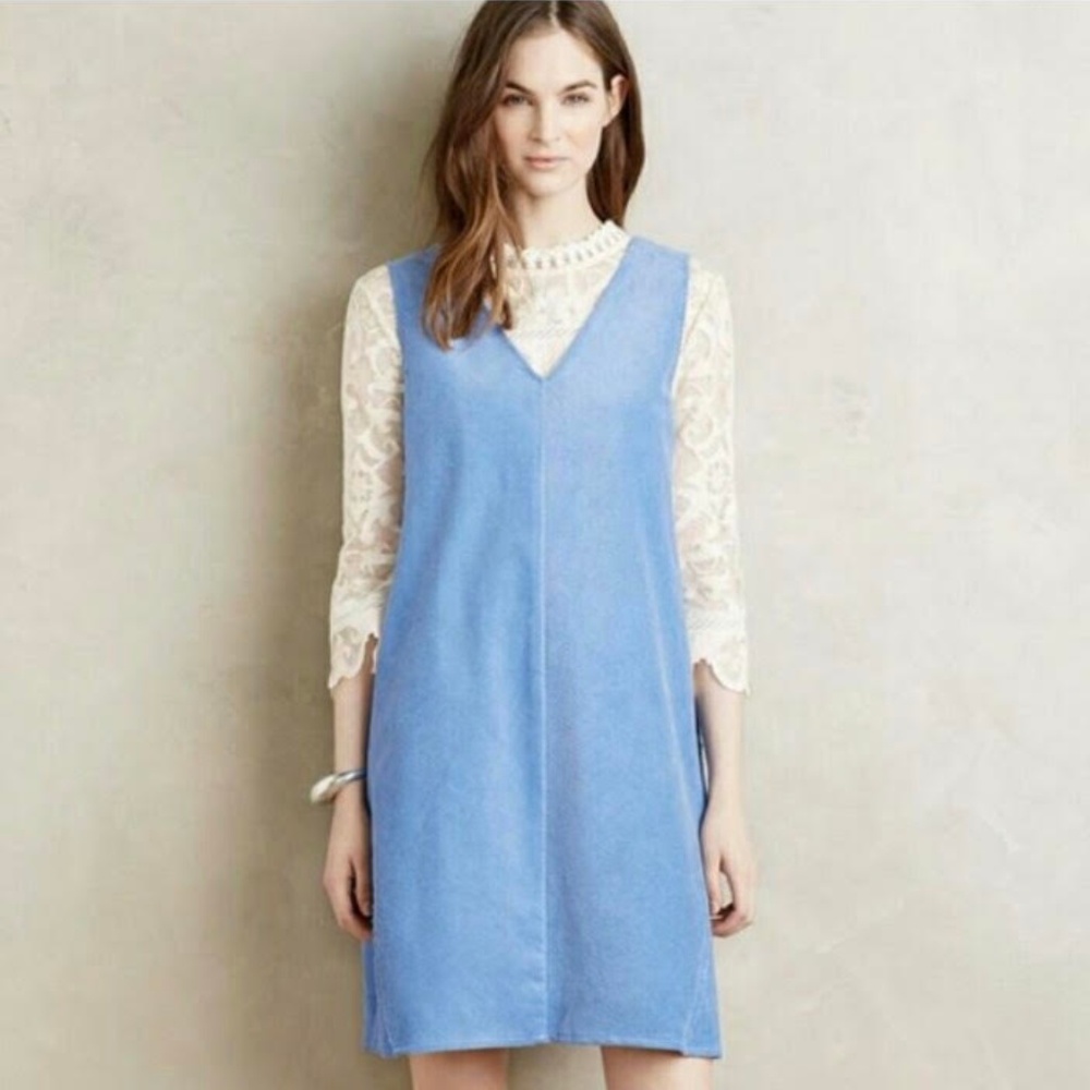 Anthropologie Corded V-neck Shift Dress